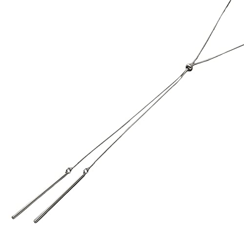 [Ｃｒｅａｍ　ｄｏｔ．] クリームドット ネックレス レディース 人気 金属アレルギー ステンレス製 ロング つけっぱなし サージカルステンレス ラリエット スネーク メタルバー y字 【シルバー×ワンサイズ】