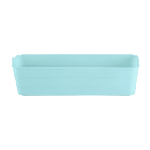 Image of KOLORR Flexi Tray Narrow Flexible Space-Saving Storage, Stackable Storage Organizer, Drawer Organizer Trays for Home, Washroom, Office, and Kitchen Organization Pack of 6 - Mint