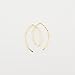 1 Inch Thin Solid 14k Yellow Gold Threader Earrings Lightly Hammered Open Hoop 20 Gauge (.8mm)