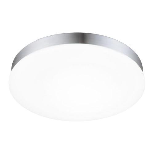 LED Deckenleuchte warmweiss rund Deckenlampe LED Küche, Aluminium, 9W 850lm warmweiß, DxH 25x8,3 cm
