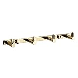 PQWADCBVGX Coat Hooks Coat Hooks Wall Mounted Wall Rack Hooks for Hanging Hats Robes Coats ClothesTowels Hanger Hook Bathroom Wall Hook Gold Coat Rack Wall Mount(4 Hooks)