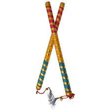 DMS RETAIL Multicolor Triranga Dandiya Garba Sticks with Lace for Navratri Celebration 14 Inches Big Size Pack of 6 Pair - Image 7 thumbnail