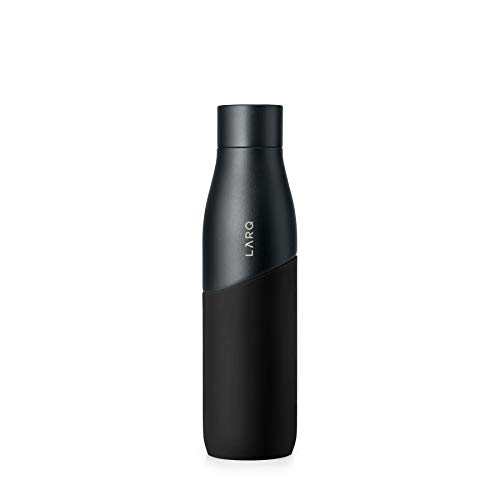 LARQ Bottle Movement PureVis 32 oz- Lightweight Self-Cleaning and Non-Insulated Stainless Steel Water Bottle with UV Water Purifier | Reusable & Travel Friendly, 1-Year Warranty, Black/Onyx - Image 3
