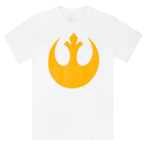 Image of Star Wars Rebel Logo T-Shirt (UK, Alpha, L, Regular, Regular) White