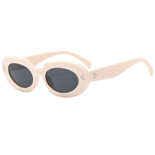Lunettes de soleil ovales punk chic pour festivals et terrasses ensoleillées 3880-C6