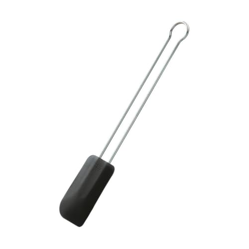 Produktfoto von RÖSLE Teigschaber, Hochwertiger Teigspachtel als Back- und Kochhelfer, strapazierfähiges Silikon, schwarz, 20 cm,&hellip;