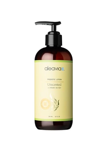 Image of Aleavia Unscented Prebiotic Body Lotion – Fragrance-Free, All-Natural Moisturizing Body Lotion – Sulfate-Free Lotion for Sensitive Skin – 12 Oz