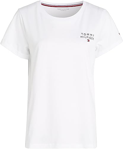 Tommy Hilfiger Damen T-Shirt Kurzarm Rundhalsausschnitt, Weiß (White), XS – Ansicht 5