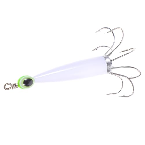 EXAOMBLE Anzuelo De Calamar Fluorescente Diez Garras y Simulación Biónica para Pesca De Pulpo En Escenarios Al Aire Libre