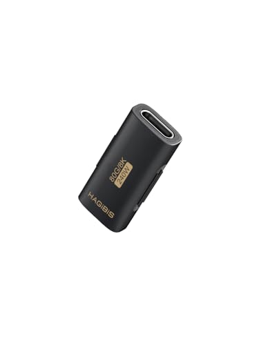 Hagibis 240W 80Gbps 8K@60Hz USB C Adapter USB-C Female to Female Adapter USB4 Connecter for Thunderbolt 5/4/3 Laptop Switch Dock Mac Tablet iPhone 16 15 Pro Max (TUA07)