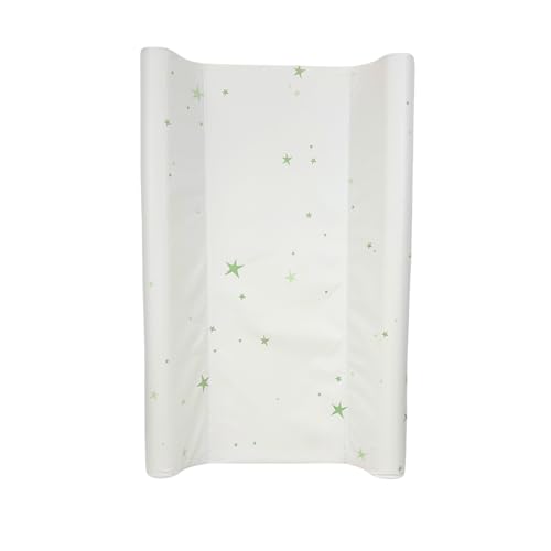 BabyDam Luxury SuperMax - Fasciatoio antirollio con cuneo, facile da pulire, 70 x 45 cm, colore: verde stella/bianco