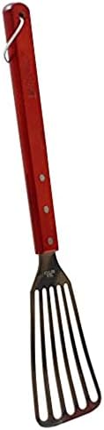 Tablecraft 18" Heavy Duty Long Handle Fish Turner, Silver, red, black