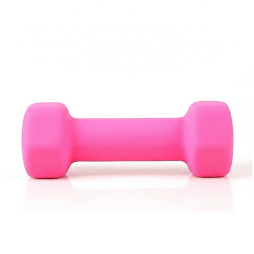 Image of Kakss Neoprene Dumbbells 1+1=2 KG Pack of 1 KG Each, Anti-Slip Coated Hand Weights for Home Gym & Fitness Training -Pink
