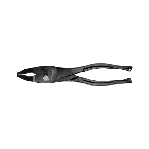 Tsunoda, PLC-200GUS, Ultra Thin Head Slip Joint Pliers, Hold Pliers (Straight), Black