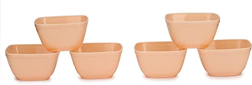 Image of Somil Multipurpose Bowl, Plastic, Pack of 12, Square, Beige, 100 Ml