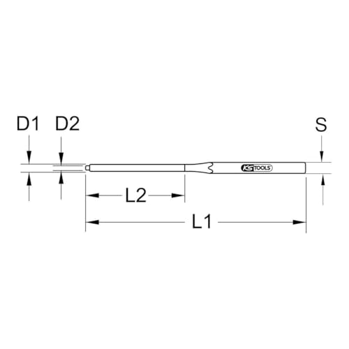 KS Tools 162.0411 Bremsklotz-Splintentreiber, 8-kant, Ø 4mm