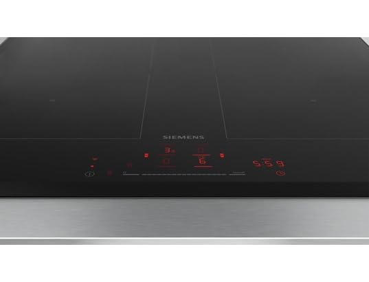 Siemens Placa de inducción inteligente iQ500, 60 cm, ED651HQB1E | Home Connect, botón favorito, función de pausa, bloqueo para niños, indicador de calor residual, vitrocerámica