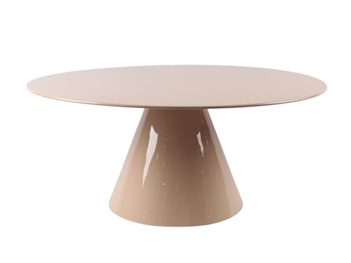 Vente-unique - Table Basse en métal - Beige Brillant - DINEGA