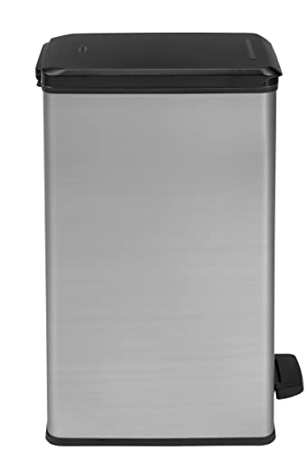 Papelera Curver Deco Slim 40L Negro/Plateado Plástico miniatura 4