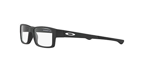 Image of Oakley Men Rectangular Eyeglass Frame, Black Frame, 50 mm (OY8003)