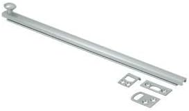 12 in. Heavy Duty Surface Bolt with Concealed Screw44; Satin Chrome - Solid