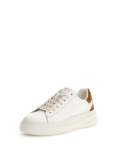 Guess Zapatillas Mujer FLTELB LEA12 WHIGO Blanco/Beige (Blanco/Beige, Sistema Tallas Calzado EU, Adulto, Números, Mediano, 38)