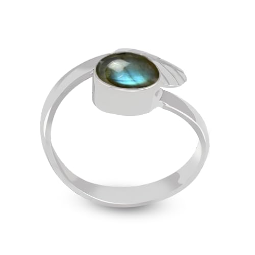Bague en labradorite ajustable en argent pour sublimer vos tenues de soirée