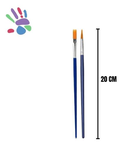 Kit 12 Pincéis Artesanato Pintura Ponta Fina Redonda E Chato Pintura em Telas Rosto