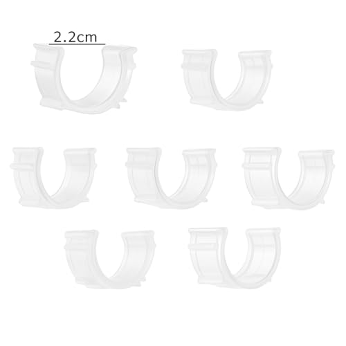 Image of Fbshicung 100pcs Sewing Bobbin Clips, Clear Bobbin Holder, Plastic Thread Clamps Spools Organizers, Sewing Tool Accessory for Craft DIY Embroidery