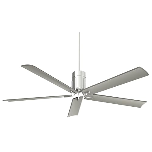 MINKA-AIRE F684L-PN Clean 60' Celling Fan with LED Light & Remote Control, Polished Nickel