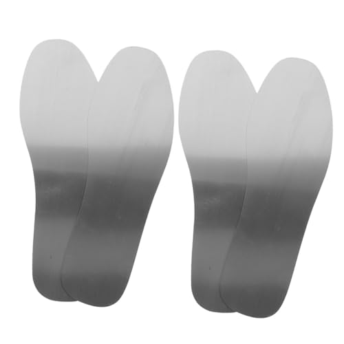 iplusmile 2 pares Plantillas de Acero Inoxidable para Protección Anti-perforación Delgadas y Duraderas Inserciones Metálicas para Botas de Trabajo y Senderismo
