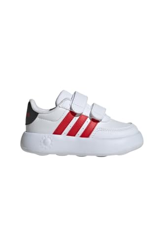 adidas Breaknet 2.0 Shoes Kids Sneakers for Unisex-Children, Cloud White Better Scarlet Carbon, 6.5 UK2