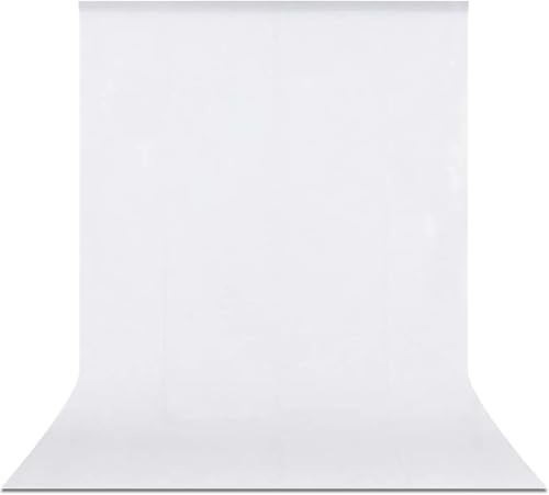 1.5 X 2 M Backdrop Background for Photography, High Density Polyester Fabric Pure Photo Backdrop Curtain Screen Collapsible Seamless for Photoshoot Portraits Party Video Studio (White, 1.5x2m)