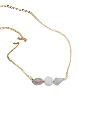 Collier cristal brut 10mm naturel, le bijou de plage parfait pour vos tenues d'été
