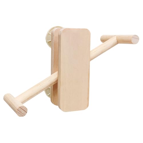 Hölzerner Vogelwippe - Cockatiels Holzwiotheb Balance Spielzeug | Interaktiver Cage Toy | Vogelstehende Aktivität Barsch | Unterhaltungsspiel Puppe für Cockatoos Grusbel Lovebirds