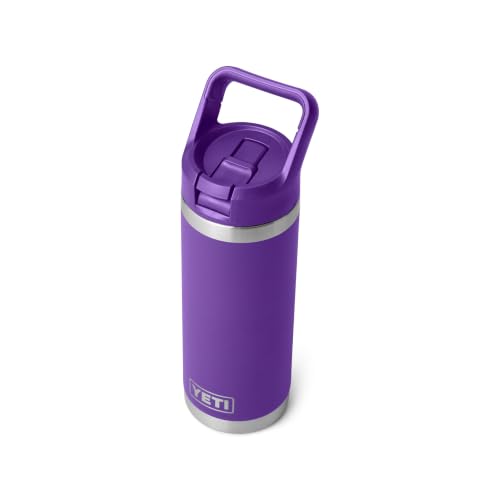 Image of YETI Rambler 18 oz Bottle, Vacuum Insulated, Stainless Steel with Color Matching Straw Cap, Pace Purple