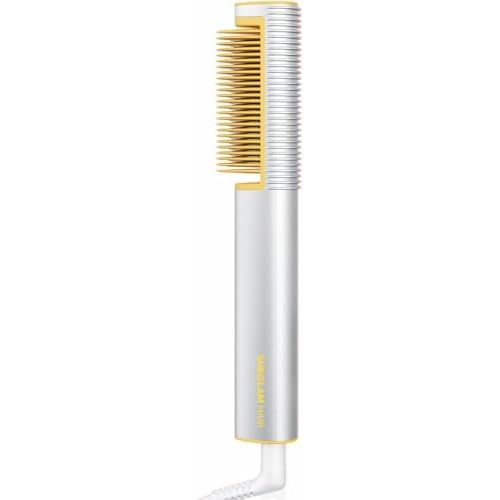 SHEGLAM Straightener Brush 3D Ionic Hair Straightening Brush with 24K Gold Heated Comb, Anti-Scald Design, 60s Fast Heat-Up, Auto-Off, Frizz Control,