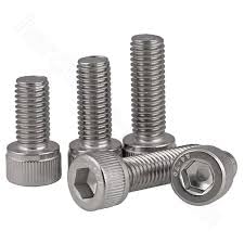 6mm x 20mm (2 cm) thread length stainless steel allen head hexagonal socket head cap screws - 5 Nos-image-3