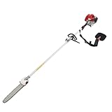 Benzin Hochentaster Teleskopsäge Motorsäge 43cc Ausdehnbar 2.4-3.5m Lange Schneiden Kettensäge,Für Familiengärten, Parks, Grünflächen, Bäume Schneiden 