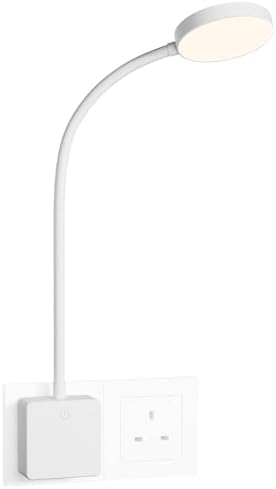 ENUOTEK Dimmable Plug in LED White Wall Reading Light