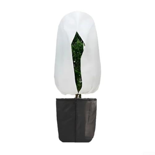 Housse de protection pour plantes - 80 x 100 cm - Non tissée - Coupe-vent - Isolation thermique pour pot de 45 x 50 cm - Pour l'hiver - Blanc