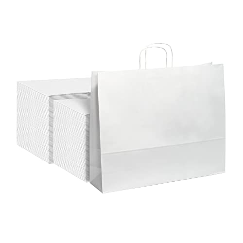 Bolsas de papel blancas con asa 100% reciclables Modelo Luxemburgo 2