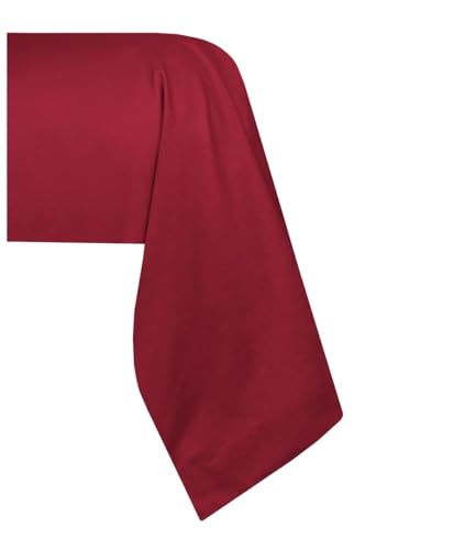 Taie de Traversin Percale de Coton, Rouge, 45 x 185 cm, Moderne Minimaliste, Lavable en Machine,...