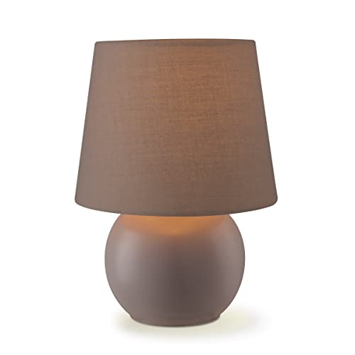 Home Sweet Home Moderne lampe de table Isla | 16/16/23cm | Marron | lampe de chevet | pour une source de lumière E14 LED | avec interrupteur à cordon | pour...