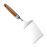 TOBBOMEY Espátula de Acero Inoxidable Teppanyaki y Parrilla Multifunción para Asador Cocina y Barbacoa con Mango Ergonómico y Diseño Colgante Herramienta Resistente y Fácil de Limpiar