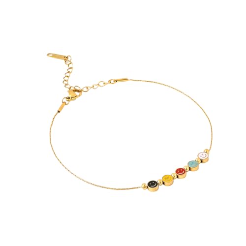 Image of Yellow Chimes Bohemian Starfish Charms Beaded Bracelet Cum Anklet for Women and Girls