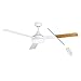 EGLO Deckenventilator SESIMBRA, 3 Flügel Ventilator mit Licht, weiß, Wendeflügel aus Schichtholz Eiche oder weiß, Fernbedienung, Sommer Winter Betrieb, warmweiß–kaltweiß, dimmbar, AC Motor, Ø 132cm