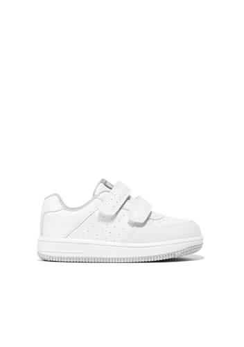 Conguitos Zapatillas Deportivas Colegiales Unisex Blanco/Gris Zapatillas Casual para niños cómodas (Blanco/Talla 33)