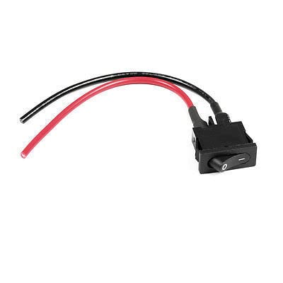 スイッチ AC 125V 4A 2 ワイヤー リード SPST オン/オフ ミニチュア ボート ワイヤード ローサー スイッチ ブラ
