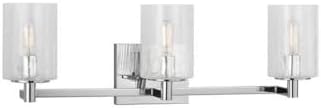 Sea Gull Lighting GLV1033CH Parker - 3 Light Bath Vanity-7.75 Inches Tall and 24.63 Inches Wide, Finish Color: Chrome